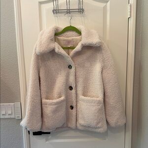Gal Meets Glam Collection Willa Ivory Cozy Plush Sherpa Teddy Coat Jacket